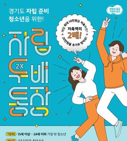 경기도 청소년 자립두배통장, 첫 만기 수령자 4명 나와. 임대 보증금 등 활용